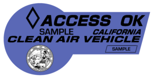 Access OK Clean Air Vehicles Purple Decal