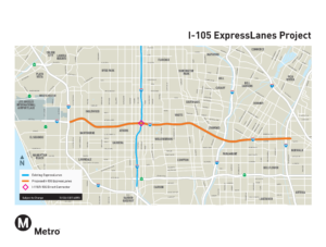 I-105 corridor map